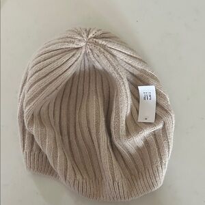 GAP Light Tan Ribbed Beanie
